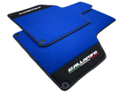 Blue Floor Mats for Lamborghini Gallardo With Alcantara Leather - AutoWin