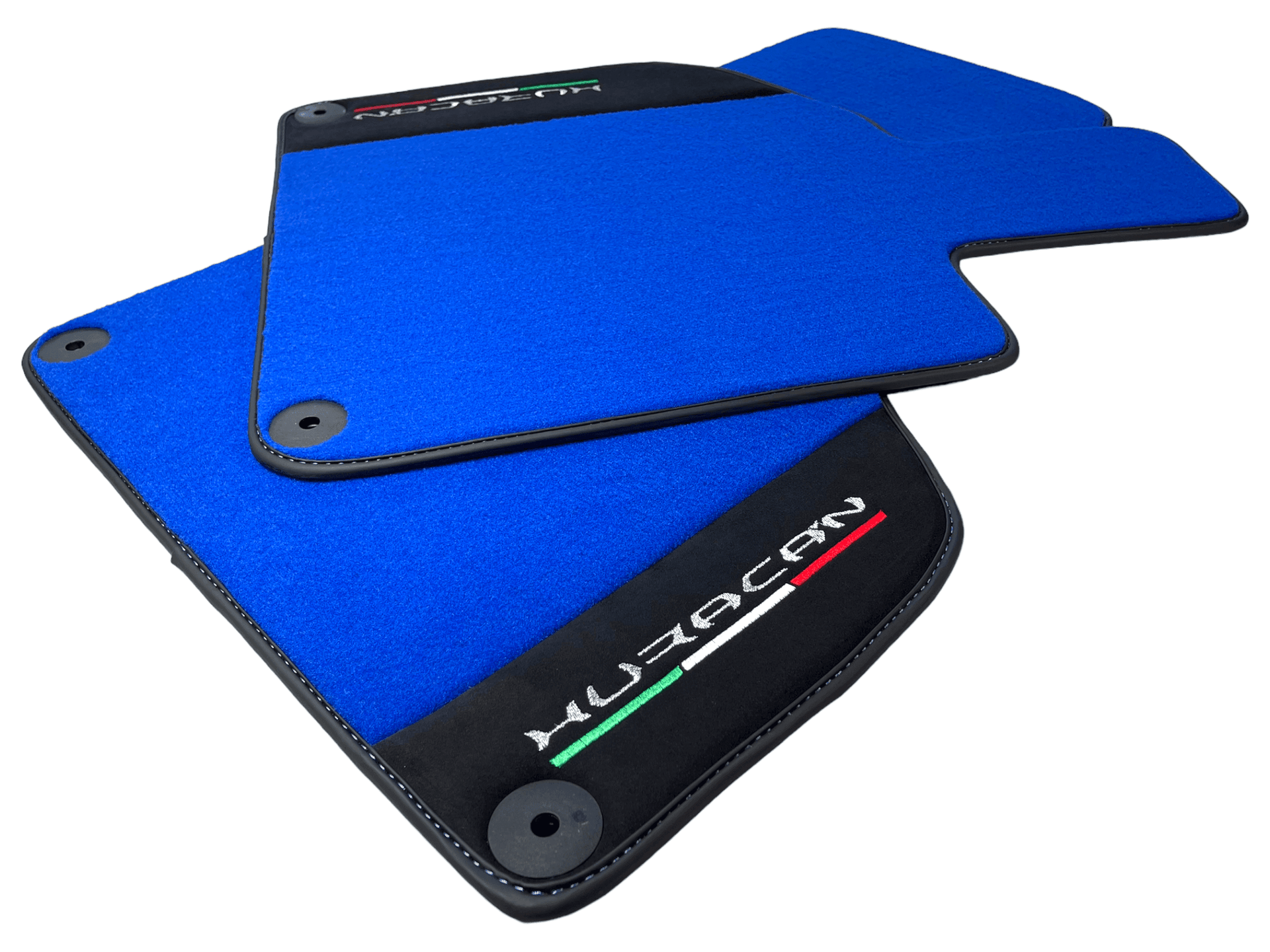 Blue Floor Mats for Lamborghini Huracan With Alcantara Leather - AutoWin