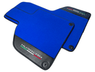 Blue Floor Mats for Lamborghini Huracan With Carbon Fiber Leather - AutoWin