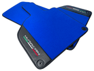 Blue Floor Mats for Lamborghini Huracan With Carbon Fiber Leather - AutoWin
