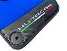 Blue Floor Mats for Lamborghini Huracan With Carbon Fiber Leather - AutoWin