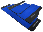 Blue Floor Mats For Tesla Model Y With Alcantara Leather - AutoWin