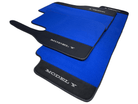 Blue Floor Mats For Tesla Model Y With Alcantara Leather - AutoWin
