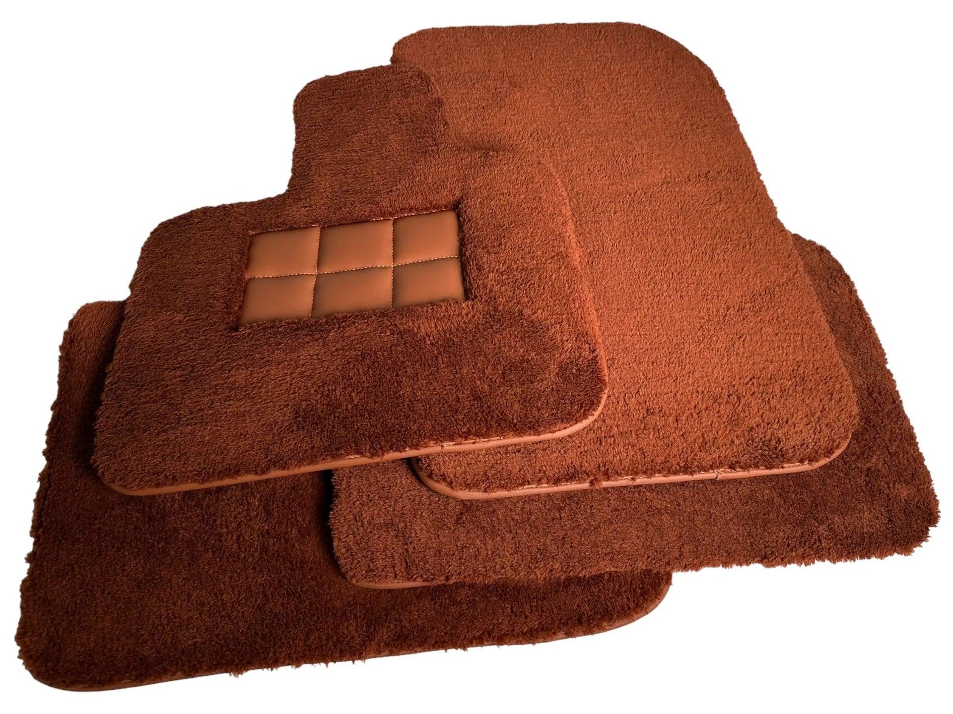 Brown Sheepskin Floor Mats For Bentley Mulsanne (2010-2020) Er56 Design Brand - AutoWin