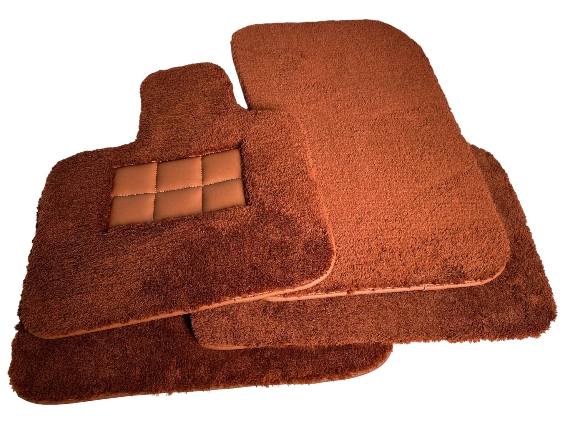 Brown Sheepskin Floor Mats For Bentley Mulsanne (2010-2020) Er56 Design Brand - AutoWin