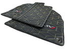 Carbon Leather Floor Mats for Lamborghini Aventador SVJ Limited Edition - AutoWin