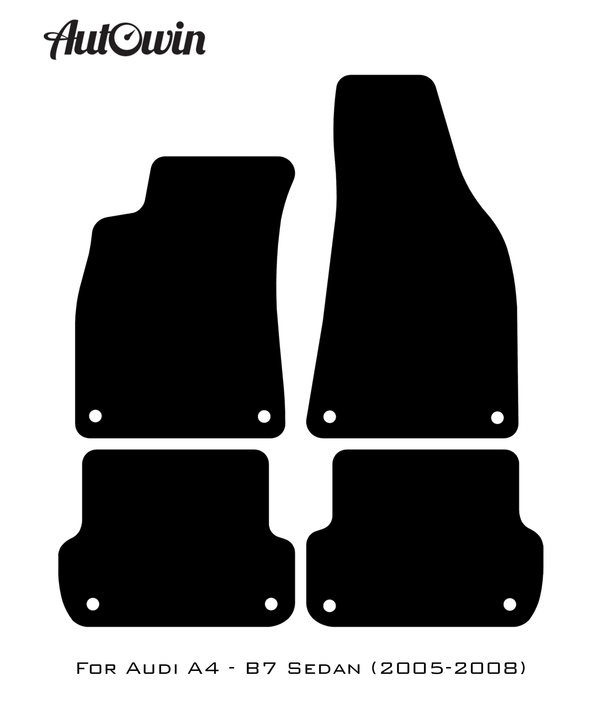 Dark Blue Floor Mats for Audi A4 - B7 Sedan (2005-2008) | ER56 Design - AutoWin