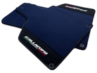 Dark Blue Floor Mats for Lamborghini Gallardo With Alcantara Leather - AutoWin