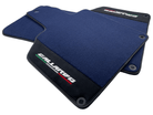 Dark Blue Floor Mats for Lamborghini Gallardo With Alcantara Leather - AutoWin