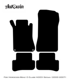 Dark Blue Floor Mats For Mercedes Benz C-Class W203 Sedan (2000-2007) | Limited Edition - AutoWin