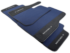 Dark Blue Floor Mats For Tesla Model Y With Alcantara Leather - AutoWin