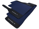 Dark Blue Floor Mats For Tesla Model Y With Alcantara Leather - AutoWin