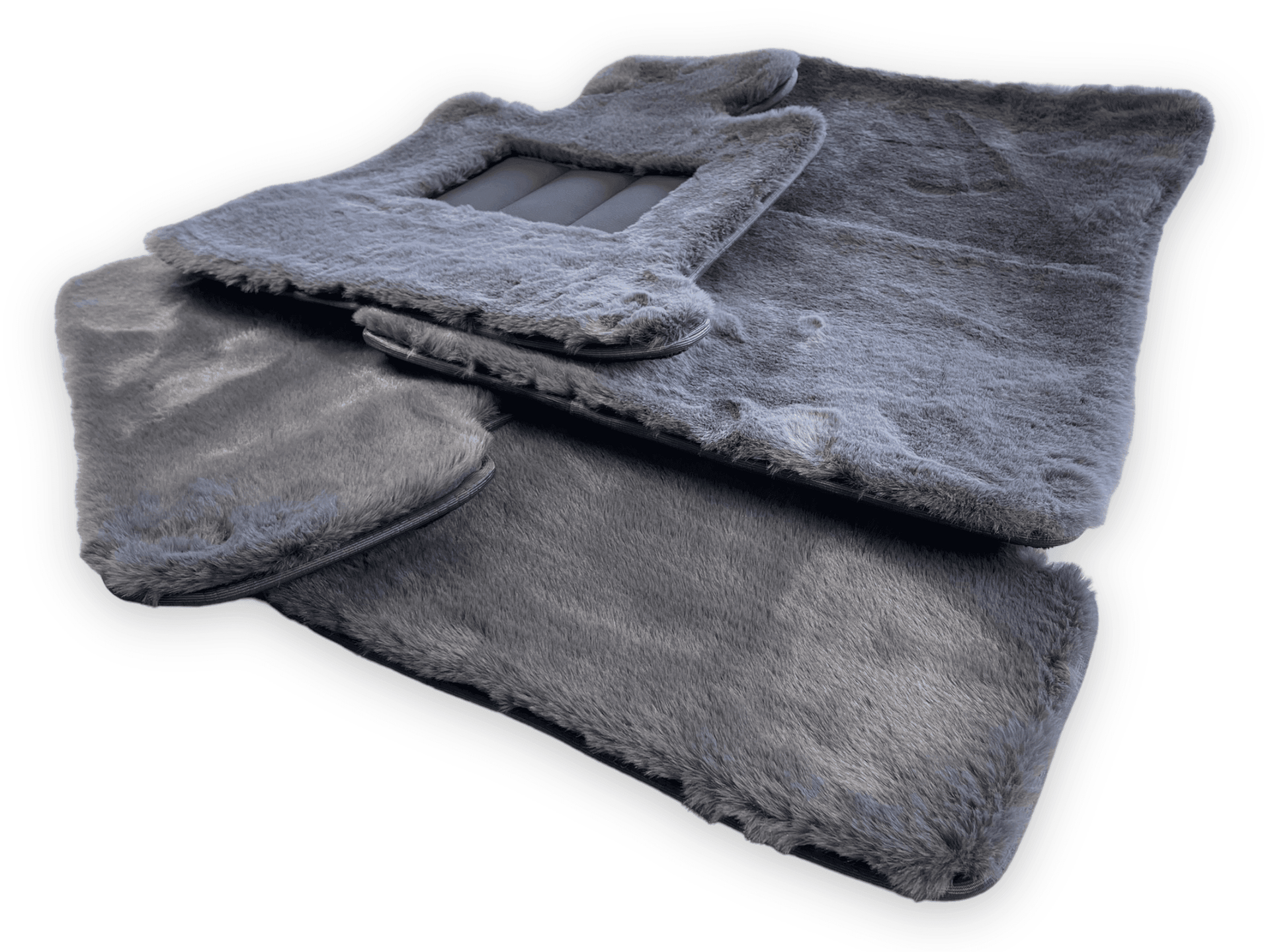 Dark Gray Sheepskin Floor Mats For Rolls Royce Phantom 2003–2016 Er56 Design Brand - AutoWin