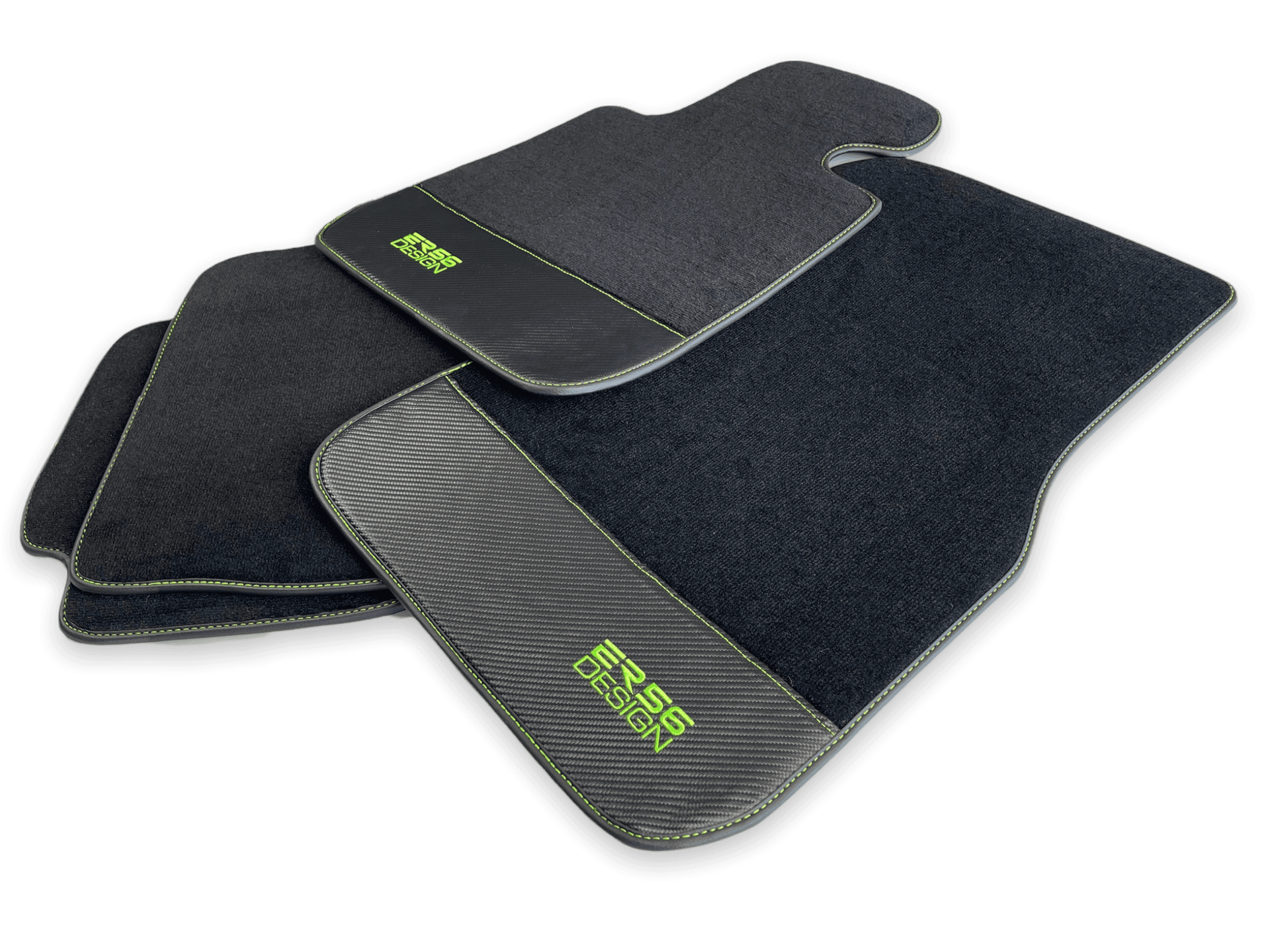 Floor Mats For BMW 2 Series F44 Gran Coupe Carbon Leather Er56 Design - AutoWin