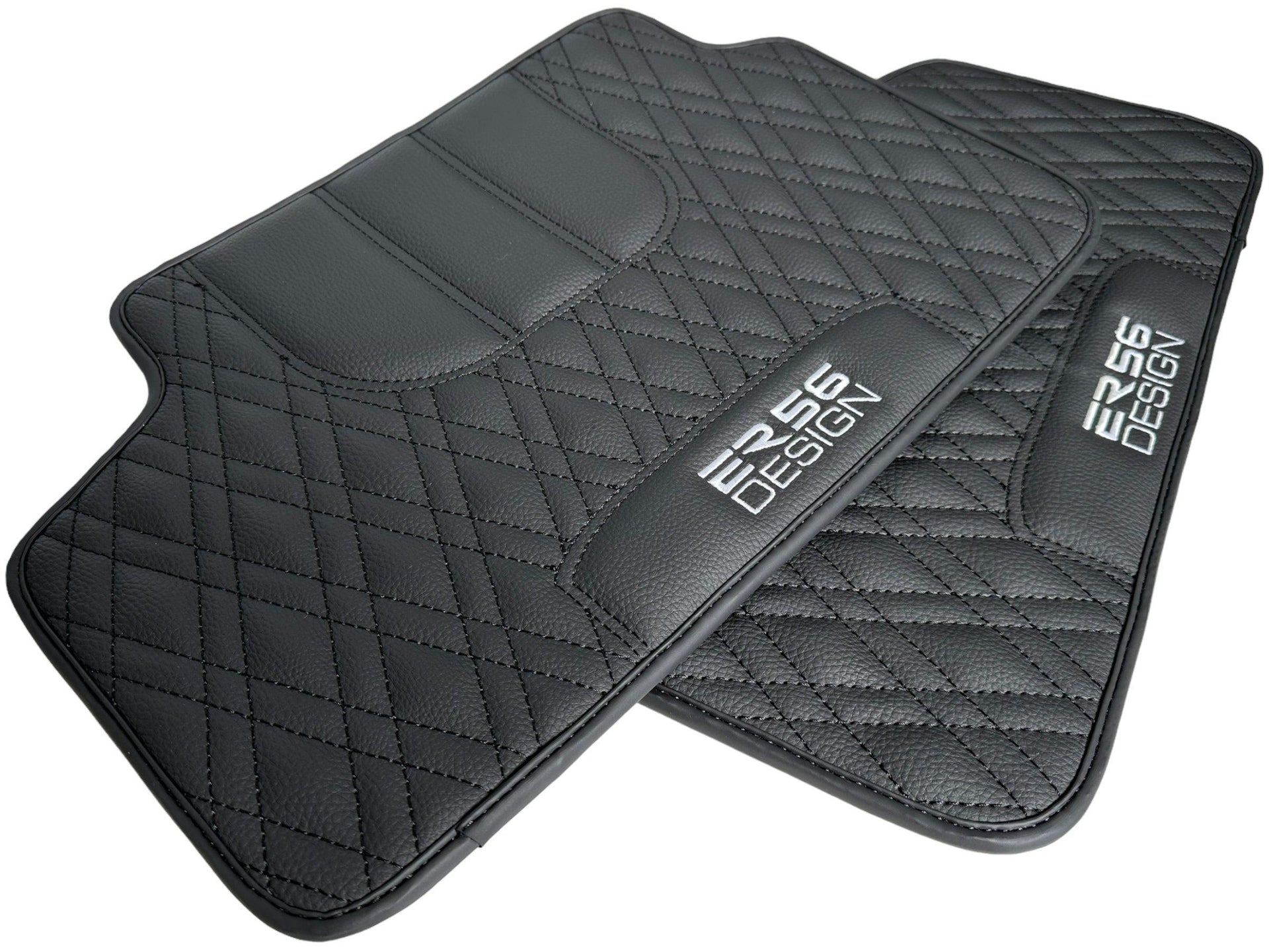 Floor Mats For BMW 8 Series Gran Coupe G16 Black Leather Er56 Design - AutoWin