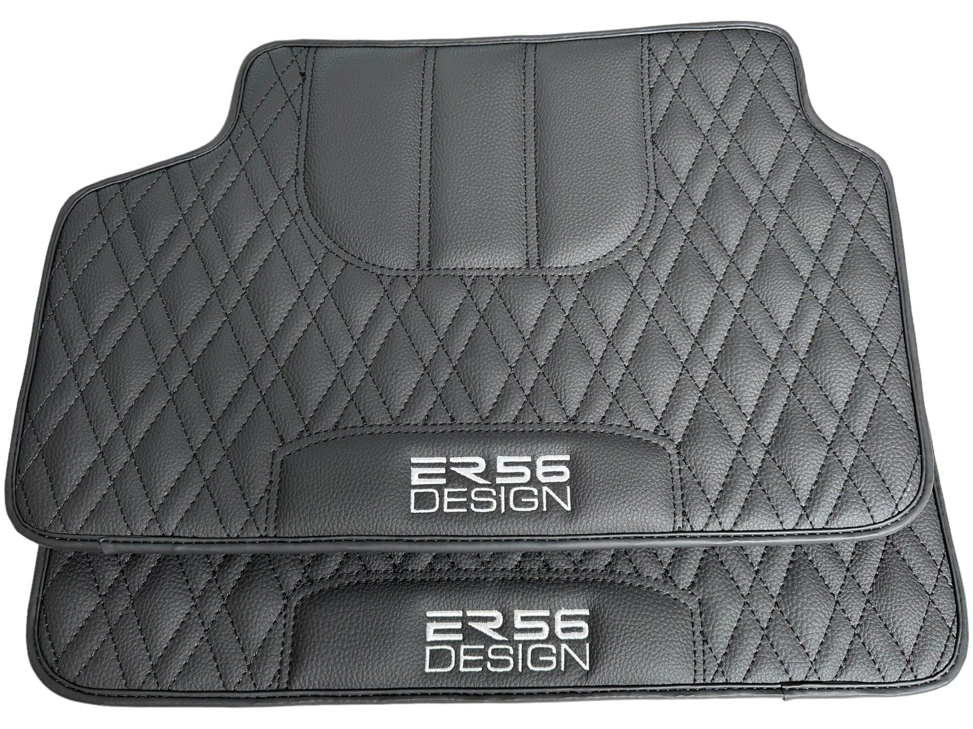 Floor Mats For BMW M3 4-door E90 Black Leather Er56 Design - AutoWin