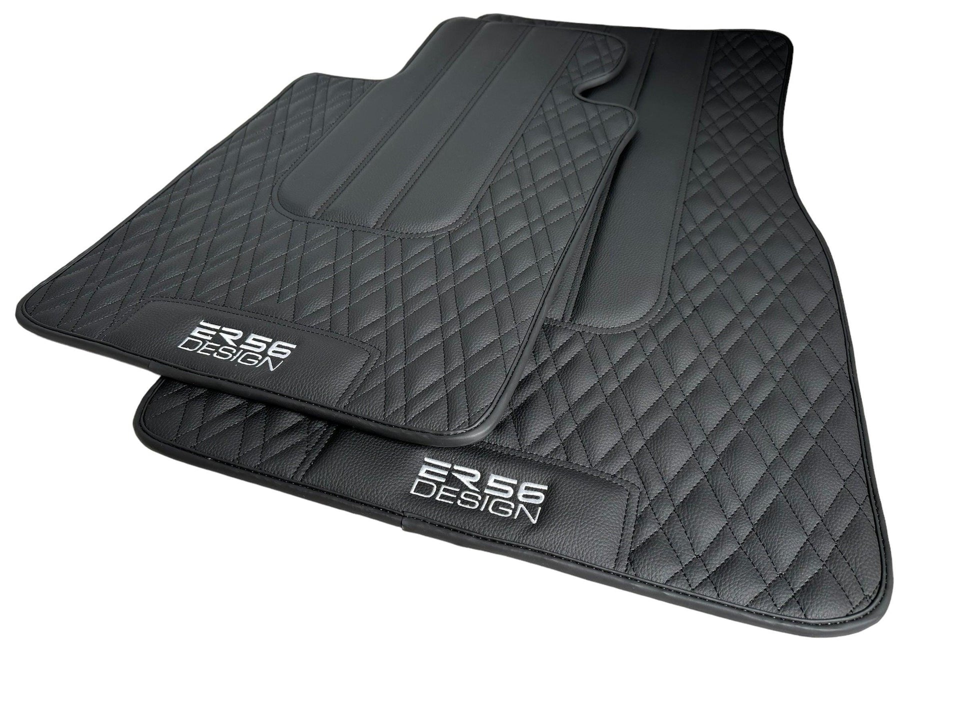 Floor Mats For BMW M5 E34 Black Leather Er56 Design - AutoWin