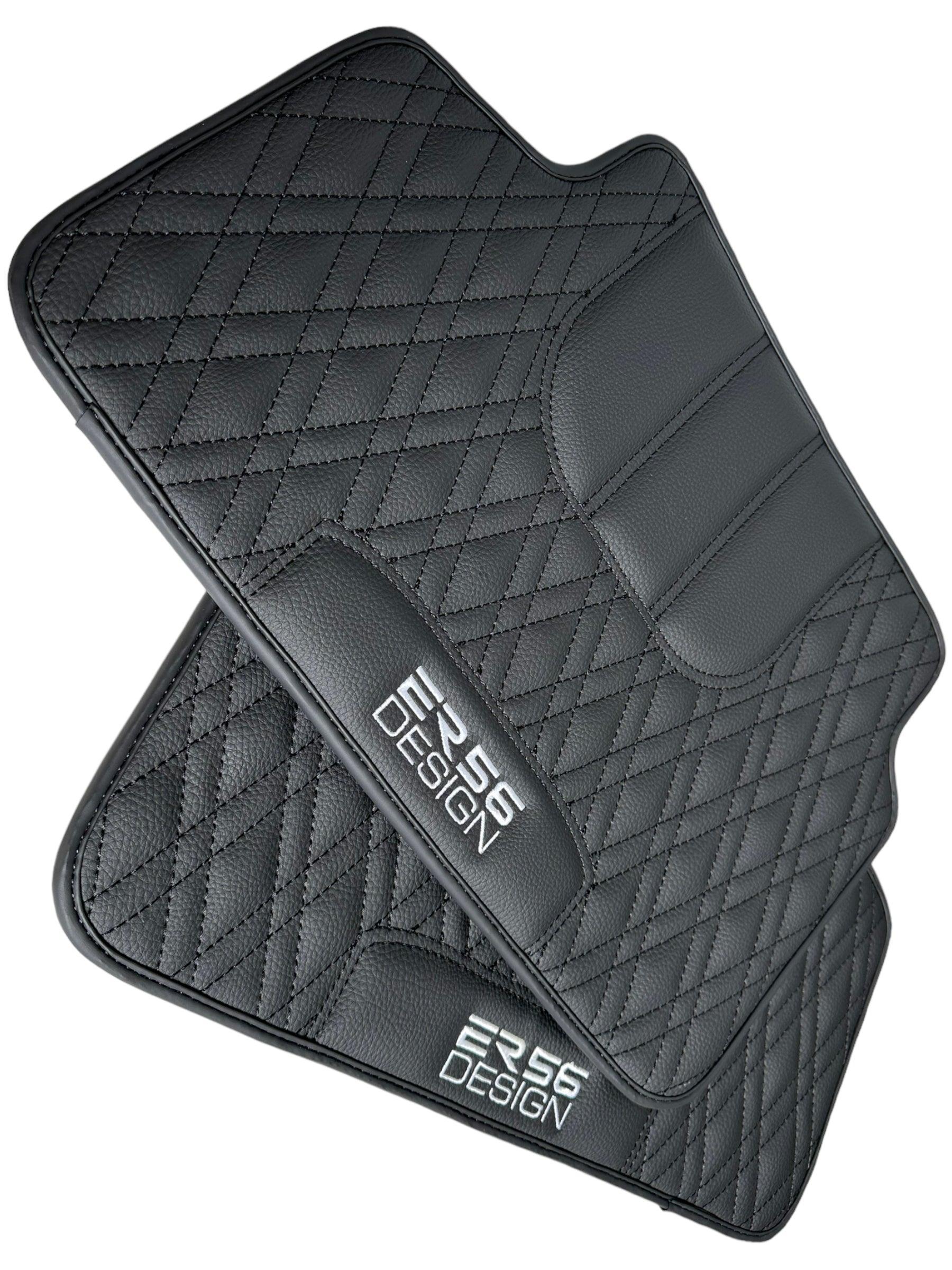 Floor Mats For BMW M8 F93 4-door Gran Coupe Black Leather Er56 Design - AutoWin