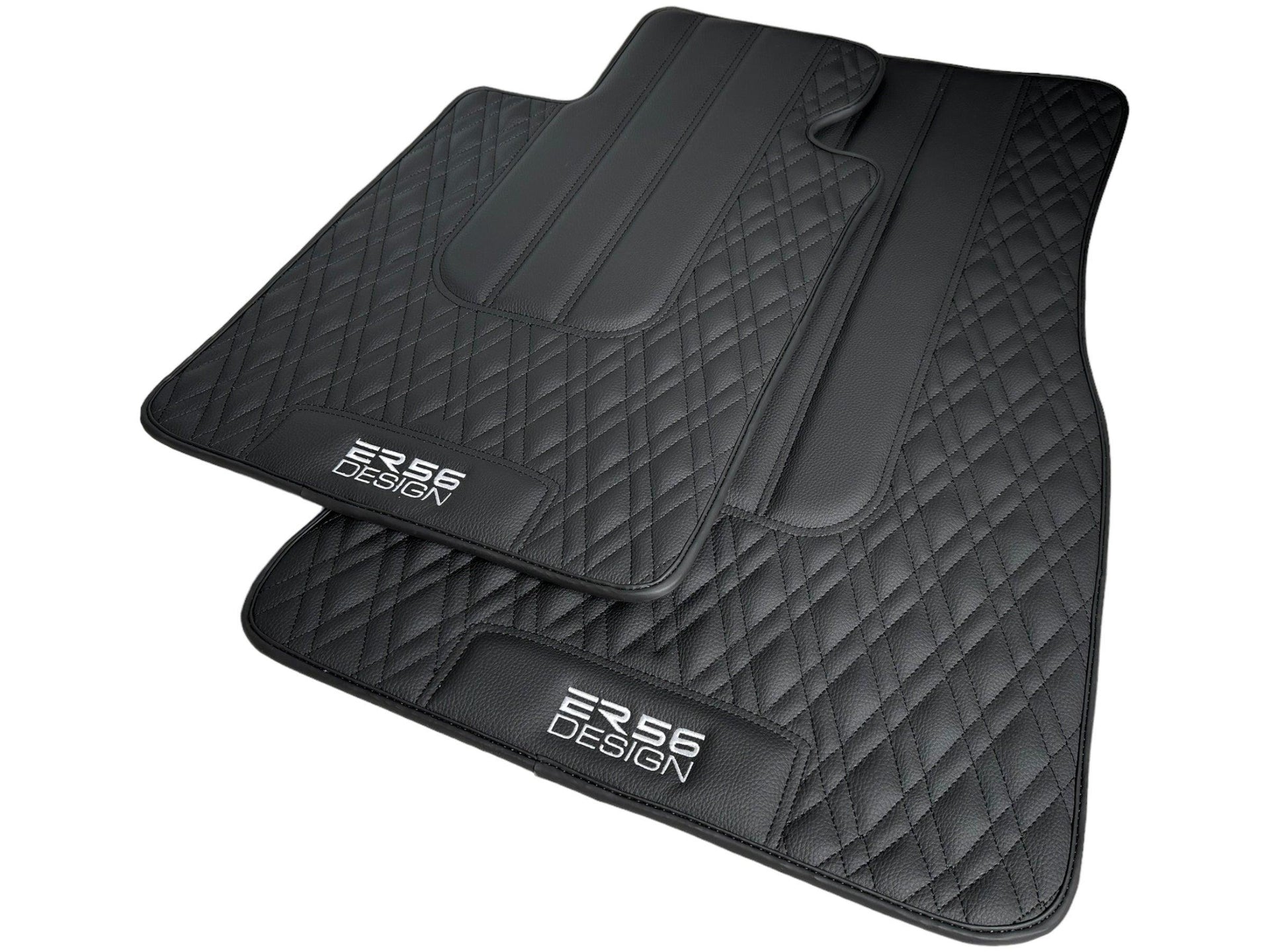 Floor Mats For BMW X3 Series G01 Black Leather Er56 Design - AutoWin