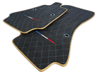 Floor Mats For Bugatti Chiron Alcantara Leather Gold Edition - AutoWin