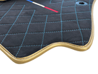 Floor Mats For Bugatti Chiron Alcantara Leather Gold Edition - AutoWin