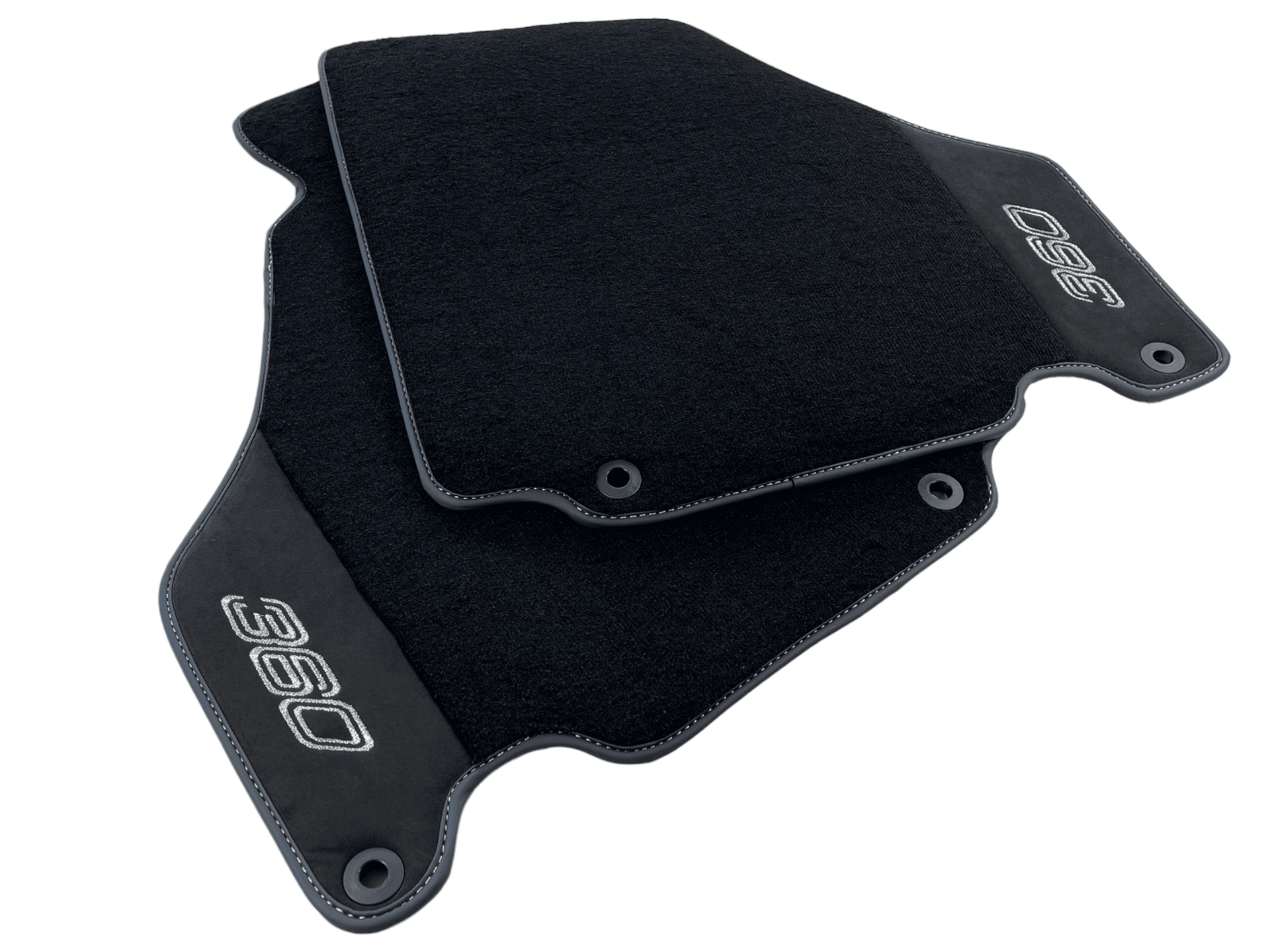 Floor Mats For Ferrari 360 Modena 1999-2005 Black With Alcantara - AutoWin