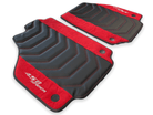 Floor Mats For Ferrari 458 Spider 2012-2015 Leather With Red Alcantara - AutoWin