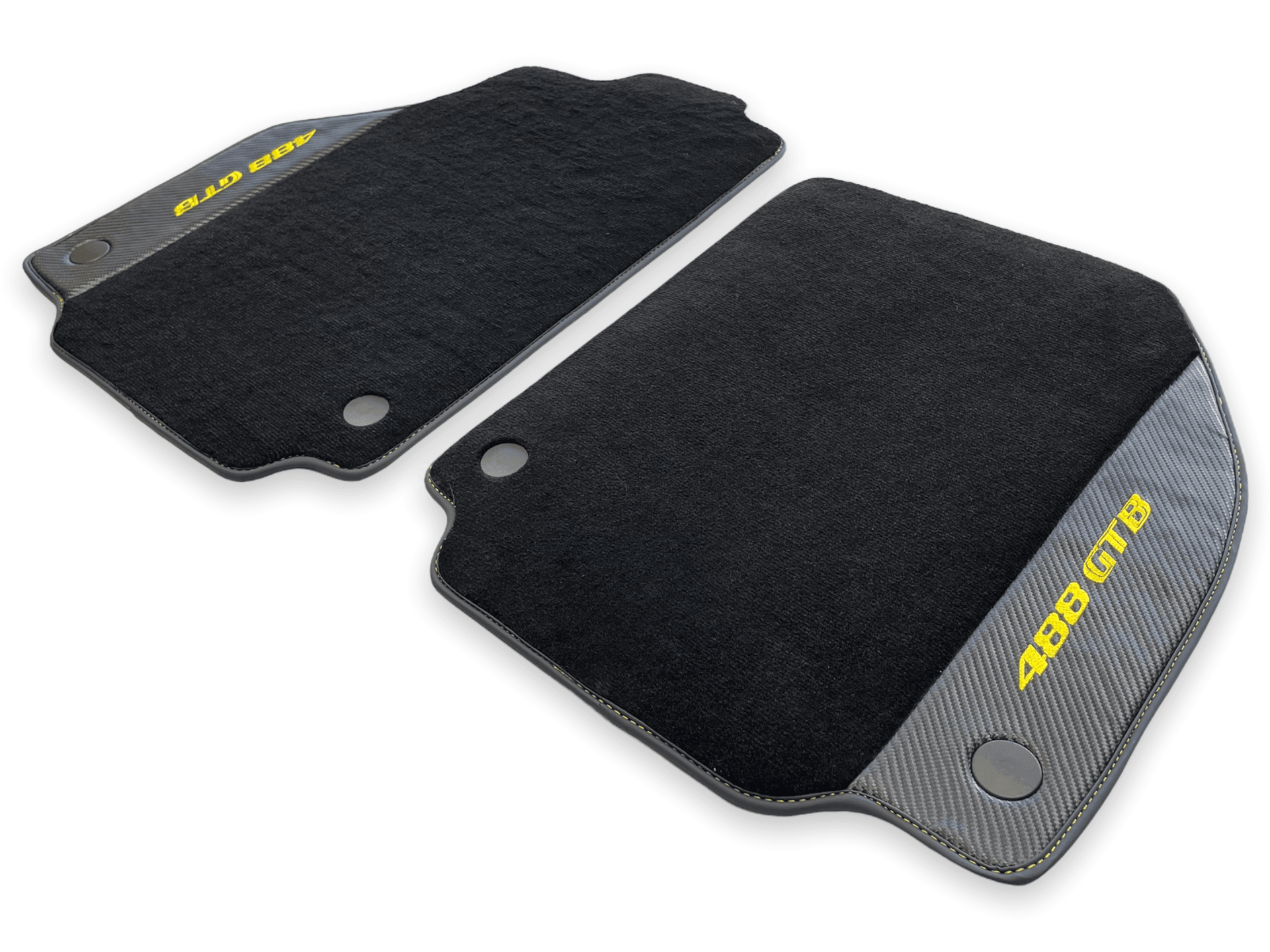 Floor Mats For Ferrari 488 GTB 2015-2022 Carpet With Carbon Fiber - AutoWin