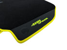 Floor Mats For Ferrari 488 Spider 2015-2022 Leather and Yellow Trim - AutoWin