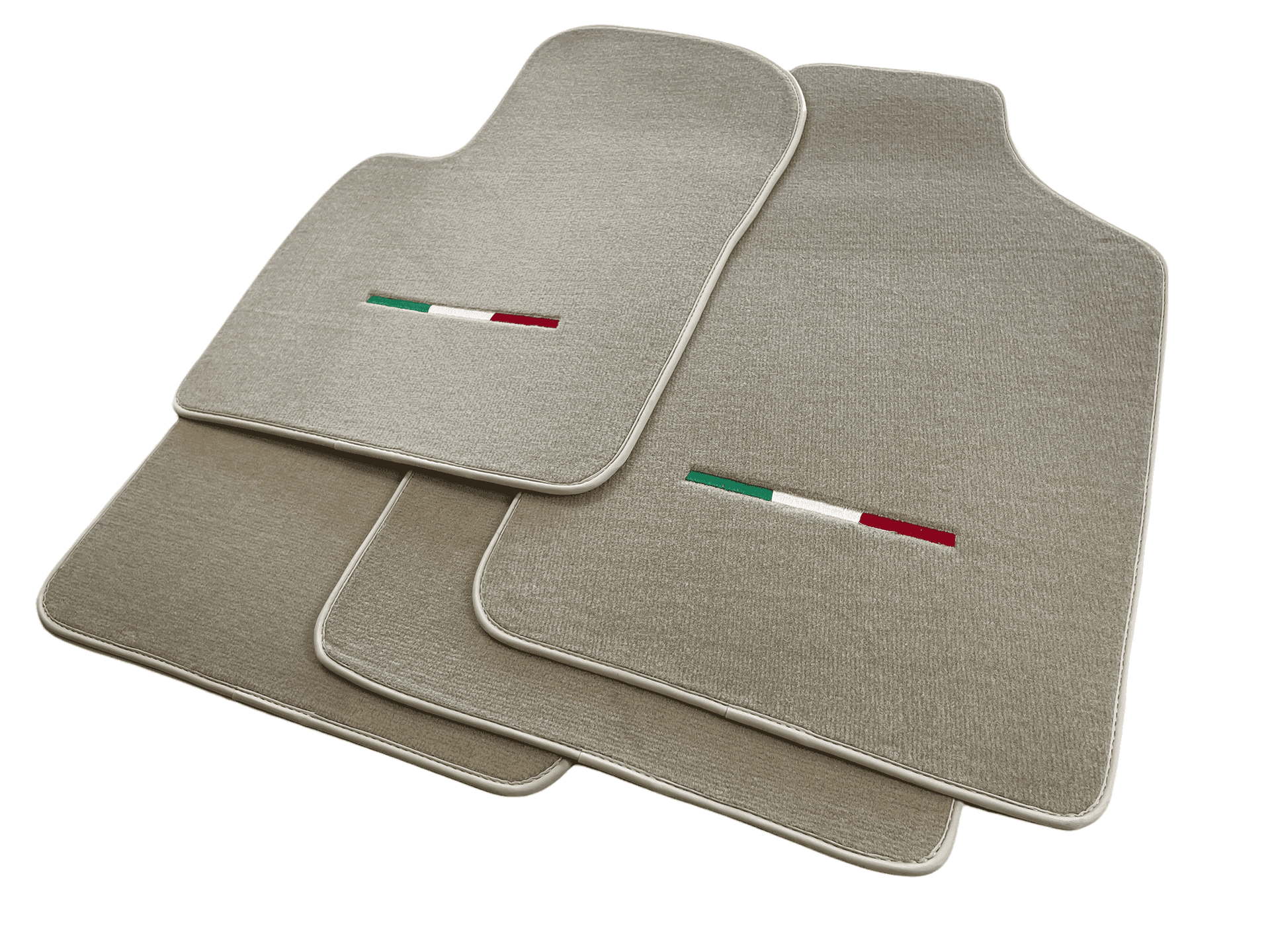 Italian Edition Beige Floor Mats for Fiat 500X (2018-2024) Convertible - AutoWin