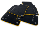 Floor Mats For Lamborghini Urus Black Tailored With Yellow Trim - AutoWin