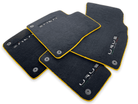 Floor Mats For Lamborghini Urus Black Tailored With Yellow Trim - AutoWin