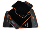 Floor Mats For Lamborghini Urus Performante Leather And Orange Trim - AutoWin