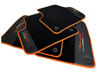 Floor Mats For Lamborghini Urus Performante Leather And Orange Trim - AutoWin