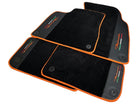 Floor Mats For Lamborghini Urus Performante Leather And Orange Trim - AutoWin