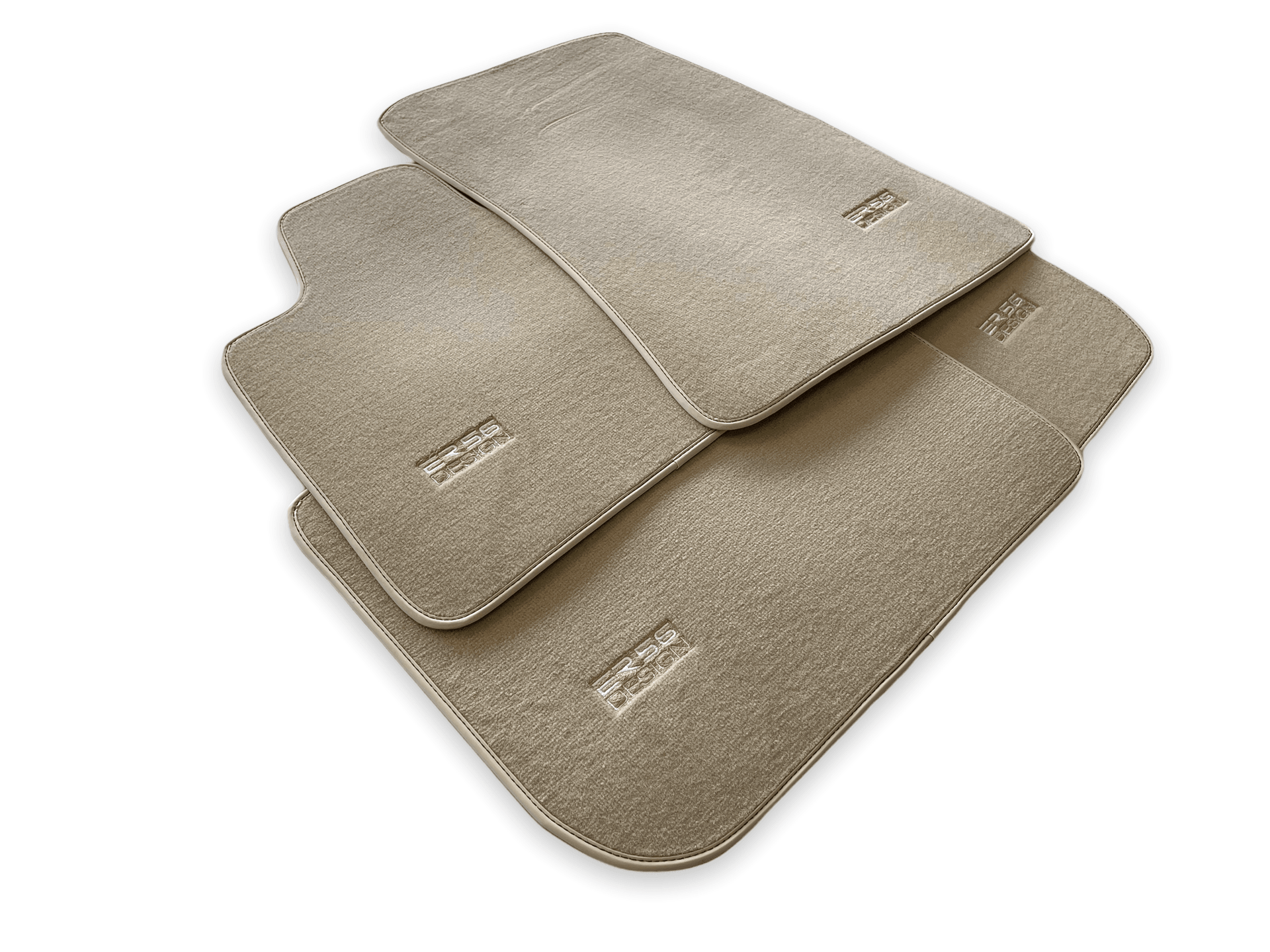 Floor Mats For Rolls Royce Dawn Rr6 2016-2023 Beige ER56 Design - AutoWin