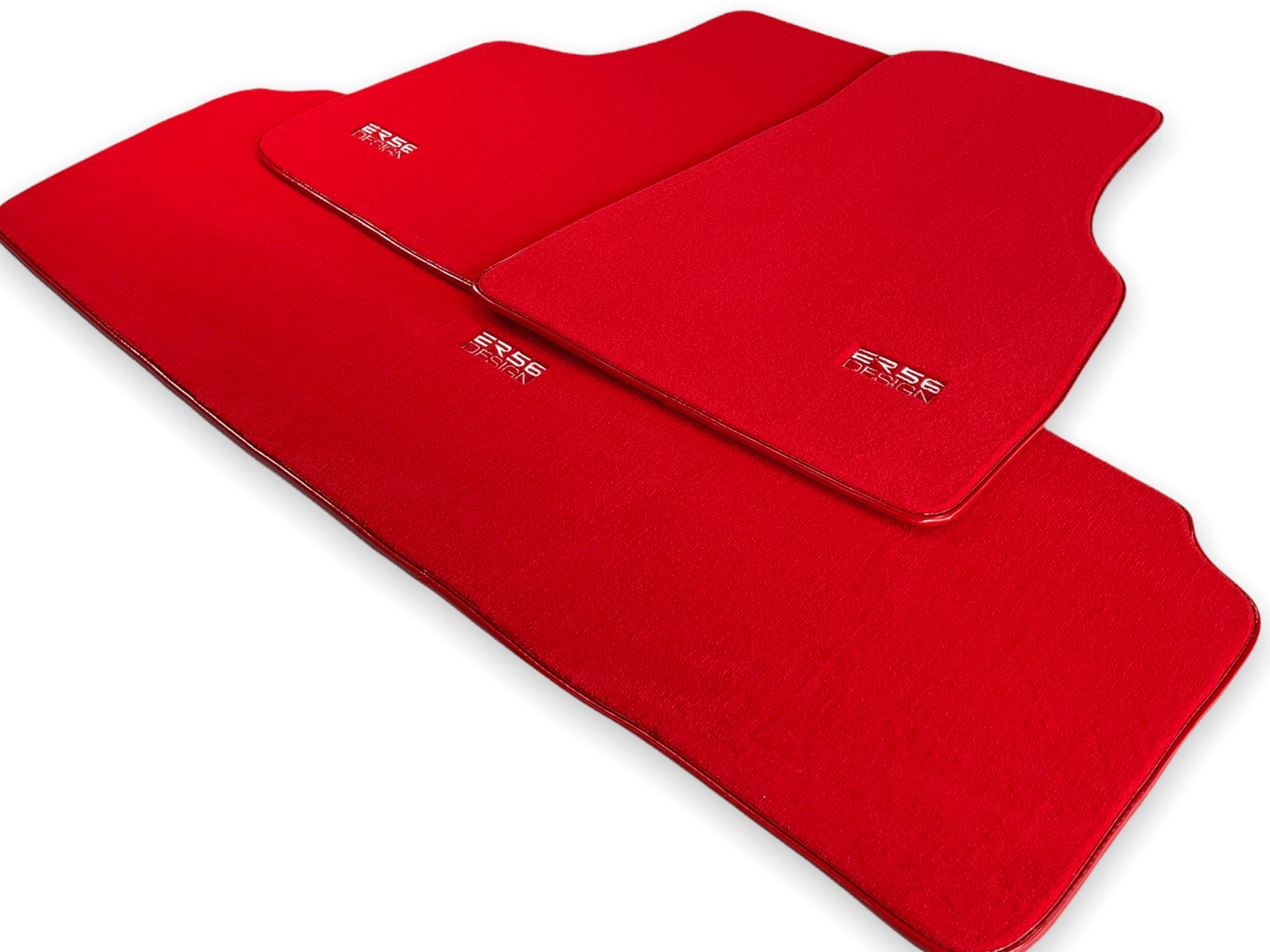 Floor Mats For Tesla Model S Red Tailored Carpets ER56 Design - AutoWin