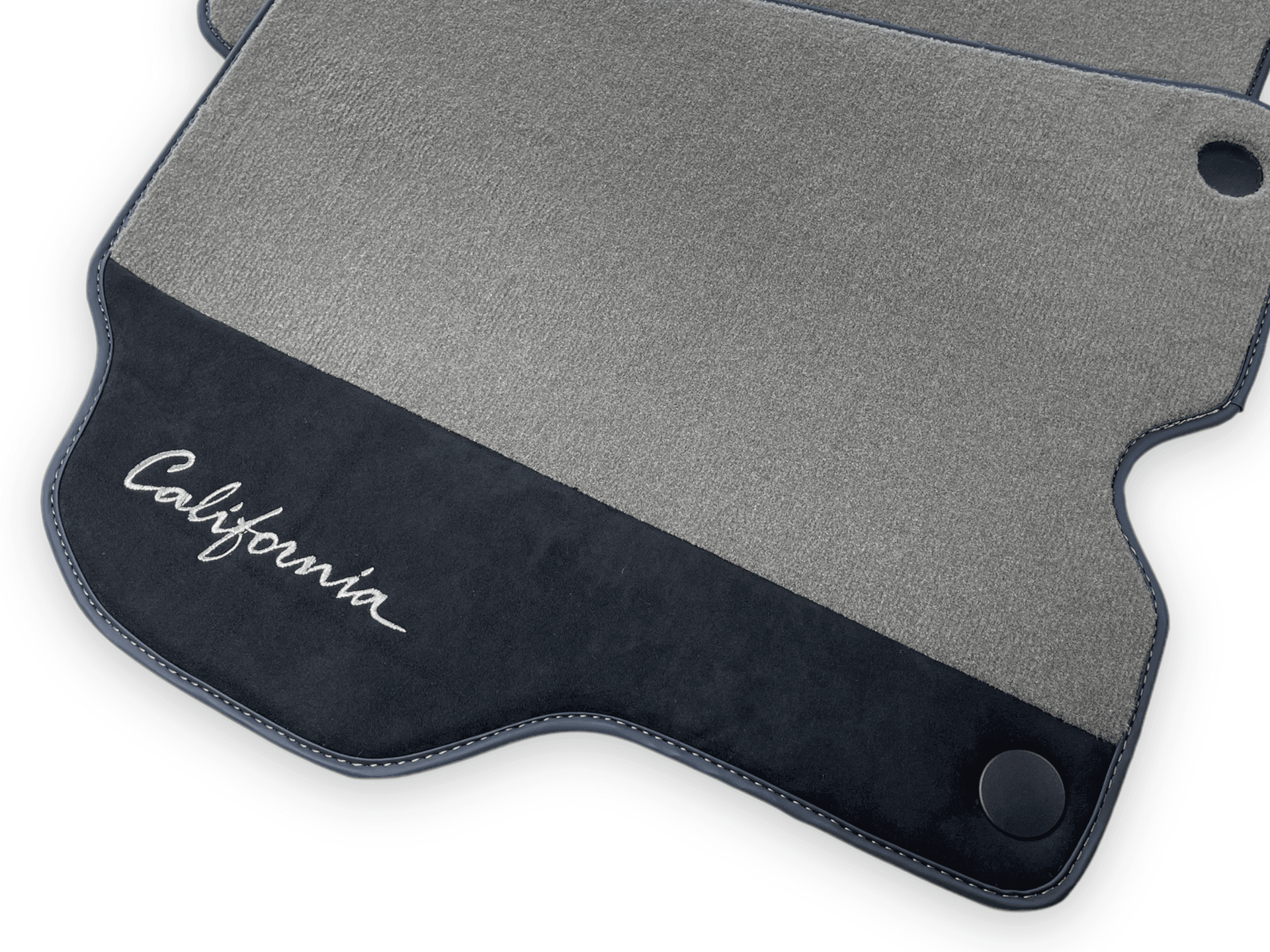 Gray Floor Mats For Ferrari California 2008-2014 With Alcantara - AutoWin