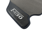 Gray Floor Mats For Ferrari F430 2004-2009 With Carbon Fiber Leather - AutoWin