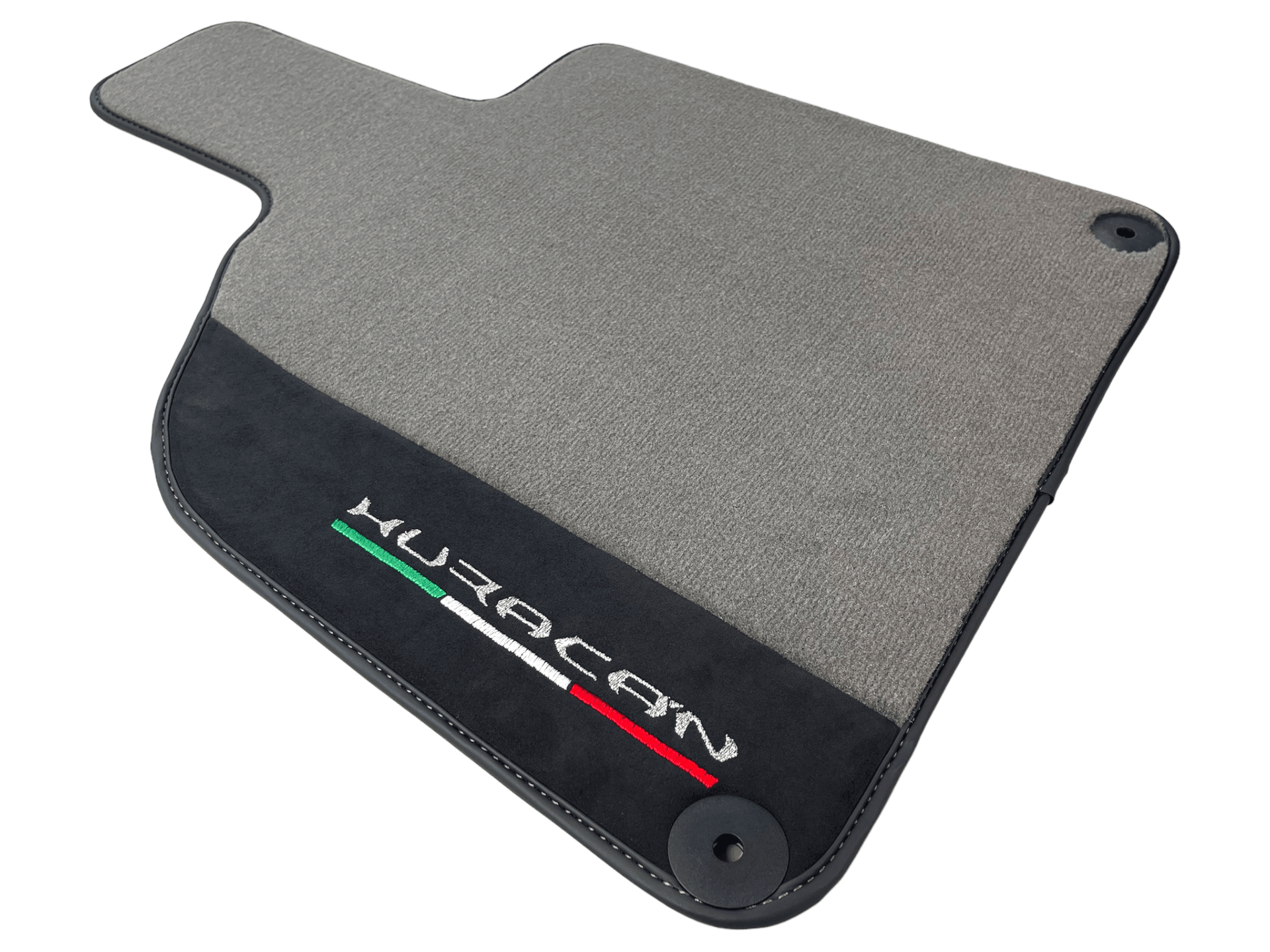 Gray Floor Mats for Lamborghini Huracan With Alcantara Leather - AutoWin