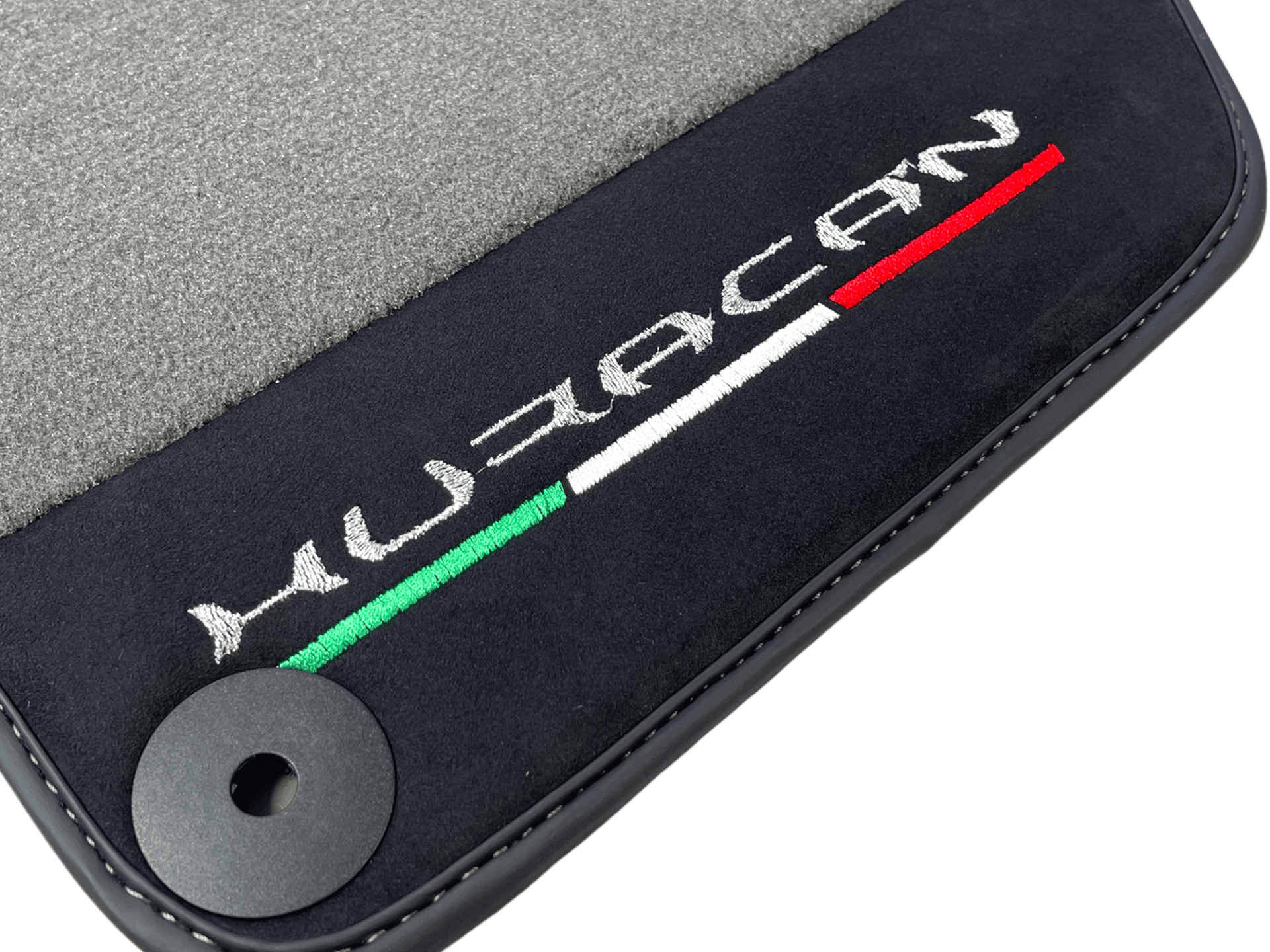 Gray Floor Mats for Lamborghini Huracan With Alcantara Leather - AutoWin