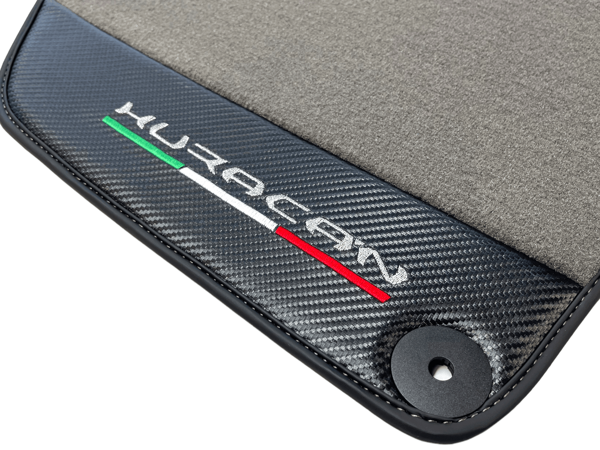 Gray Floor Mats for Lamborghini Huracan With Carbon Fiber Leather - AutoWin