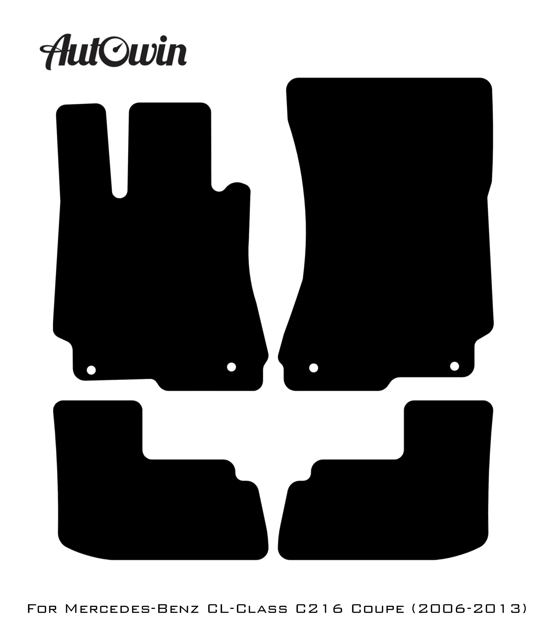 Gray Floor Mats For Mercedes Benz CL-Class C216 Coupe (2006-2013) | Limited Edition - AutoWin