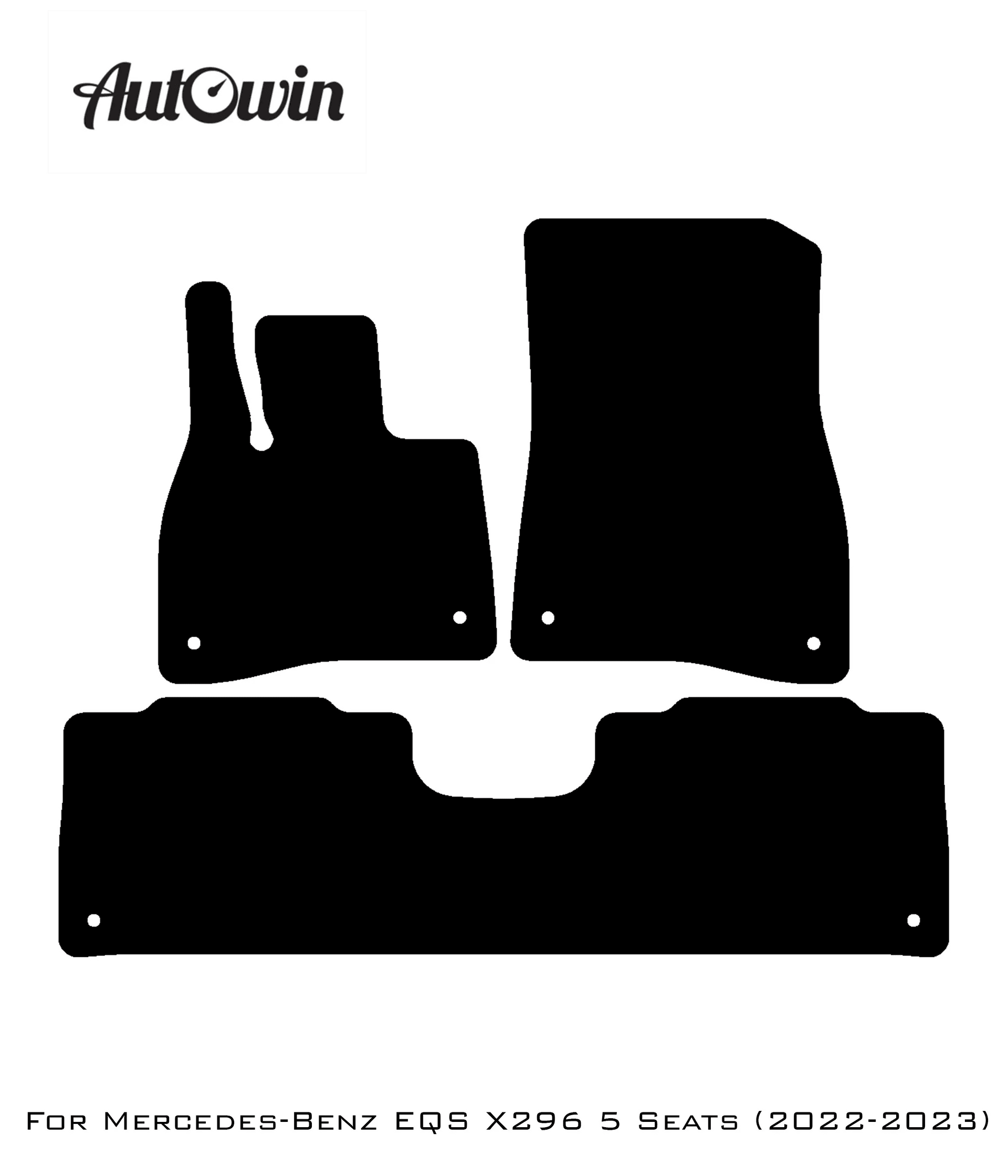 Gray Floor Mats For Mercedes Benz EQS-Class X296 (2022-2023) | Limited Edition - AutoWin