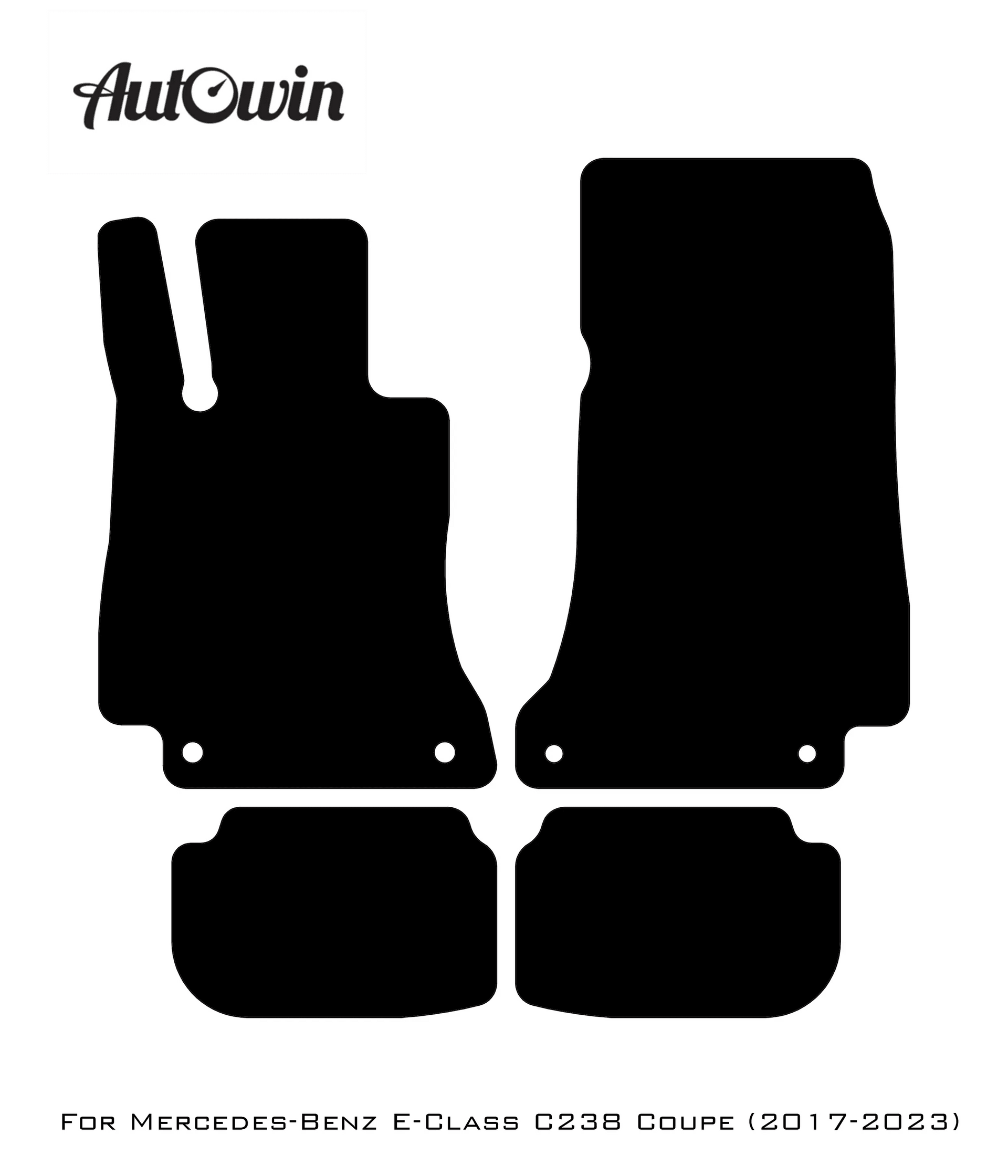 Gray Luxury Floor Mats For Mercedes Benz E-Class C238 Coupe (2017-2023) | ER56 Design - AutoWin