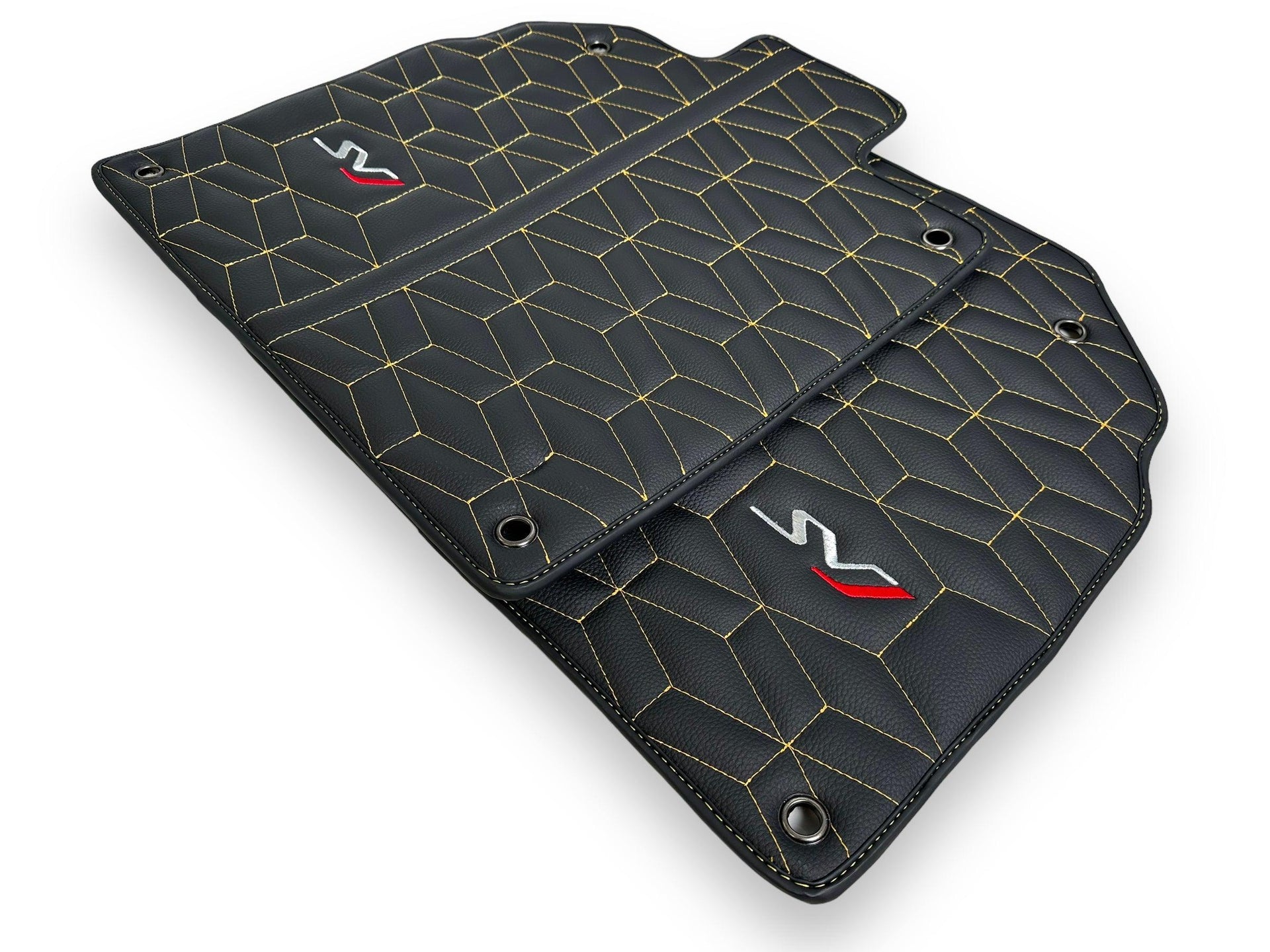 Leather Floor Mats for Lamborghini Aventador SVJ Limited Edition - AutoWin