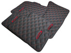 Leather Floor Mats for Porsche Cayenne GTS 2018-2023 Red Sewing - AutoWin