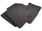 Leather Floor Mats for Porsche Cayenne GTS 2018-2023 Red Sewing - AutoWin