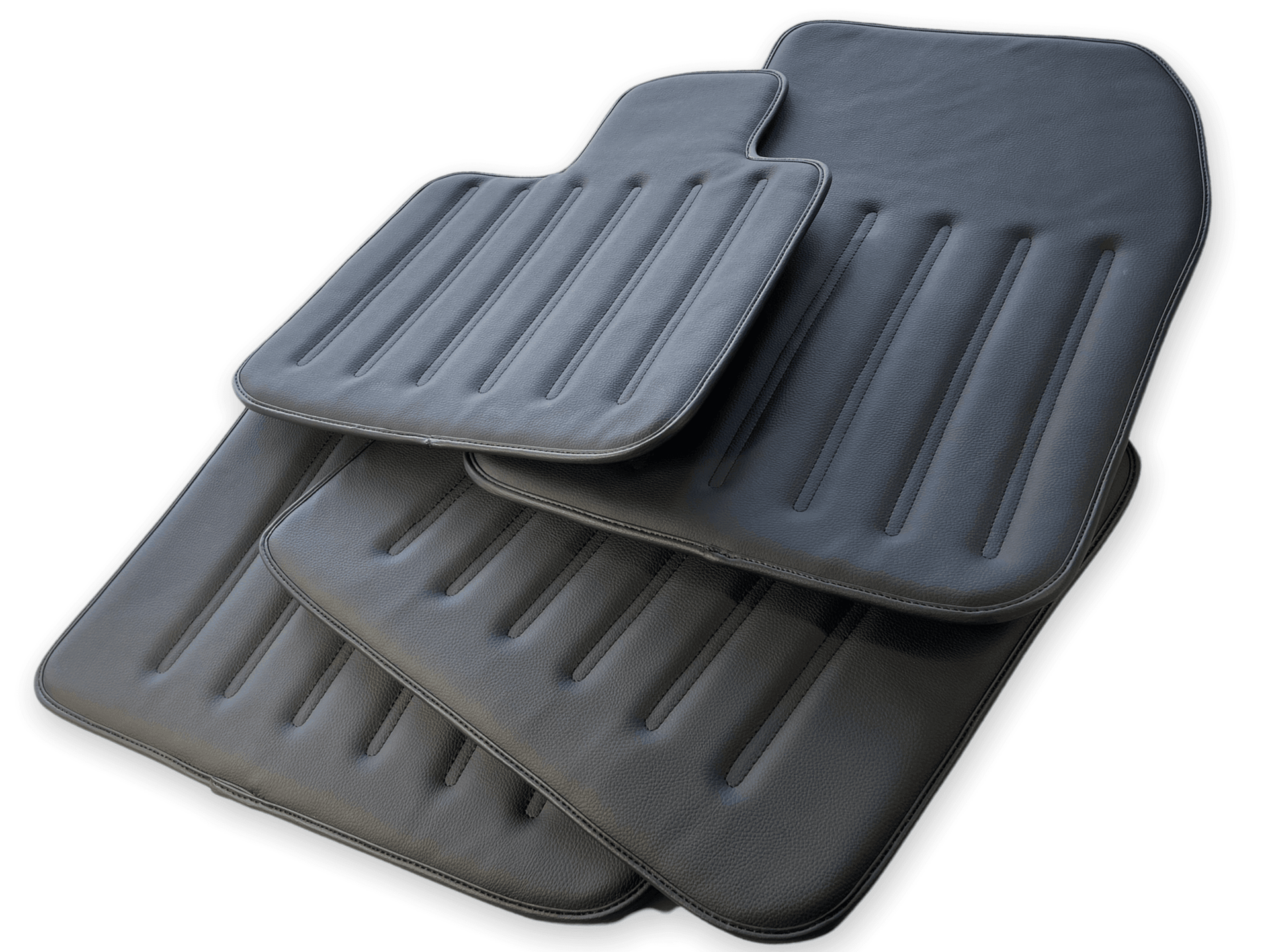 Leather Floor Mats For Rolls Royce Shadow 1965-1977 Black - AutoWin