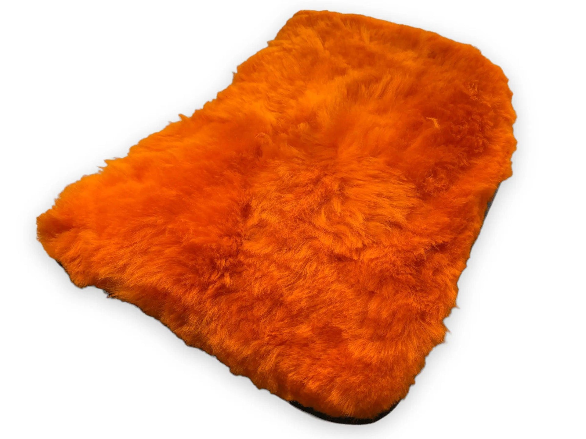 Orange Sheepskin Floor Mats For Bentley Flying Spur (2013-2019) Er56 Design Brand - AutoWin